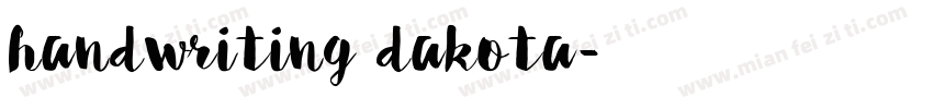 handwriting dakota字体转换